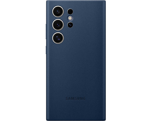 Чехол Leather Case для Samsung S24 Ultra Navy Blue (AAA)