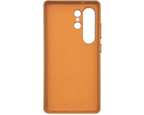 Чехол Leather Case для Samsung S25 Ultra Orange (AAA)