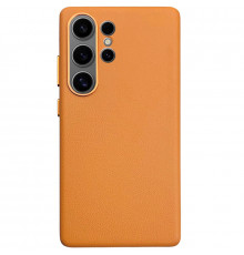 Чехол Leather Case для Samsung S25 Ultra Orange (AAA)