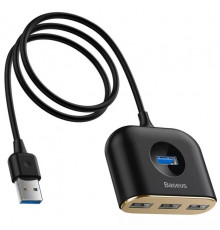 Type-C HUB Baseus Square Round USB to USB 3.0 + 3USB 2.0 (1m) Black