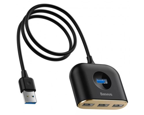Type-C HUB Baseus Square Round USB to USB 3.0 + 3USB 2.0 (1m) Black