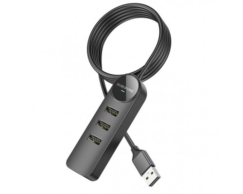 USB HUB Borofone DH6 USB-3USB+RJ45 1.2m