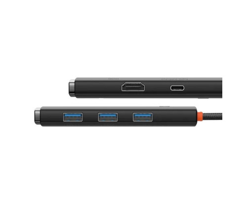 USB HUB  Baseus Lite Series 5-in-1 (Type-C to HDMI + 3*USB 3.0 + PD)