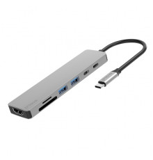 Type-C HUB Proove Iron Link 7in1 2USB+SD/TF+2USB-C+HDMI (HBIL00222004)