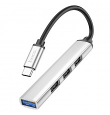 USB HUB Hoco HB26 4USB Silver