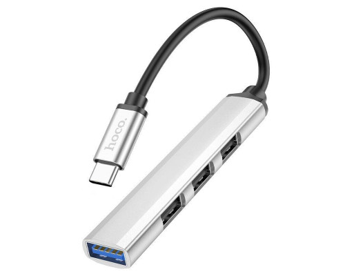 USB HUB Hoco HB26 4USB Silver