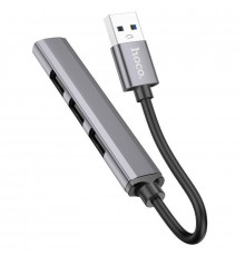 USB HUB Hoco HB26 4USB Metal Gray