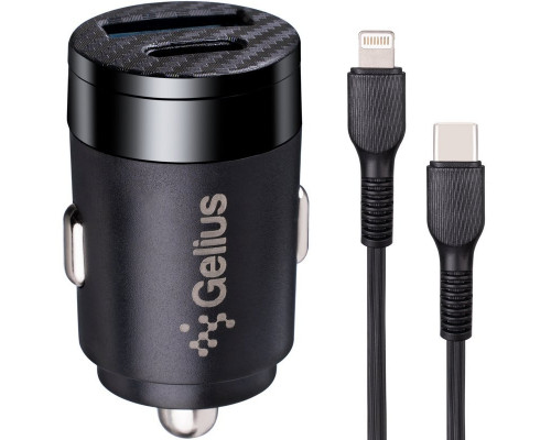 Автомобильное зарядное устройство Gelius Inch Twix USB+Type-c 30W+Type-c/Lightning