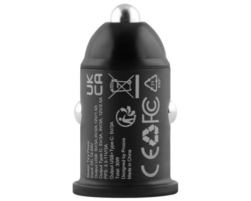 Автомобильное зарядное устройство Proove Tiny Power 30W USB + Type-C (ACTP30111201)