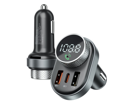 Автомобильное зарядное устройство Proove FM Launcher Sound Link 30W (PD+QC3.0) Type-C+USB Black (FMSL30110001)