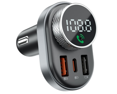 Автомобильное зарядное устройство Proove FM Launcher Sound Link 30W (PD+QC3.0) Type-C+USB Black (FMSL30110001)