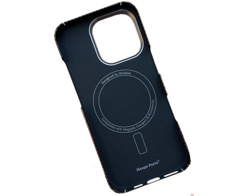 Чехол Carbon Kevlar MagSafe для iPhone 14 Pro Max Black