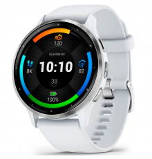 Смарт-часы Garmin Venu 3 Silver Stainless Steel Bezel with Whitestone Case and Silicone Band (010-02784-00/50)