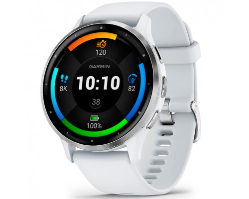Смарт-часы Garmin Venu 3 Silver Stainless Steel Bezel with Whitestone Case and Silicone Band (010-02784-00/50)