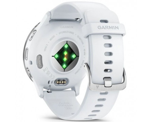 Смарт-часы Garmin Venu 3 Silver Stainless Steel Bezel with Whitestone Case and Silicone Band (010-02784-00/50)