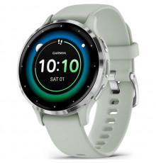 Смарт-часы Garmin Venu 3S Silver Stainless Steel Bezel with Sage Gray Case and Silicone Band (010-02785-01/51)
