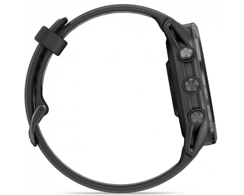 Смарт-часы Garmin Forerunner 970 Carbon Gray DLC Titanium Bezel with Black Case and Black/Transparent White Band (010-02969-00/10/60)