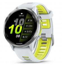 Смарт-часы Garmin Forerunner 970 Titanium Bezel with Whitestone Case and Whitestone/Tidal Amp Yellow Band (010-02969-01/11)