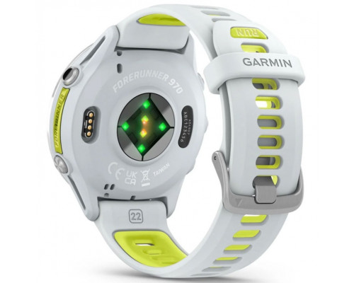 Смарт-часы Garmin Forerunner 970 Titanium Bezel with Whitestone Case and Whitestone/Tidal Amp Yellow Band (010-02969-01/11)
