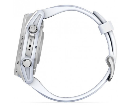 Смарт-часы Garmin Fenix 8 43mm AMOLED Silver Bezel with Whitestone Silicone Band (010-02903-00/06)