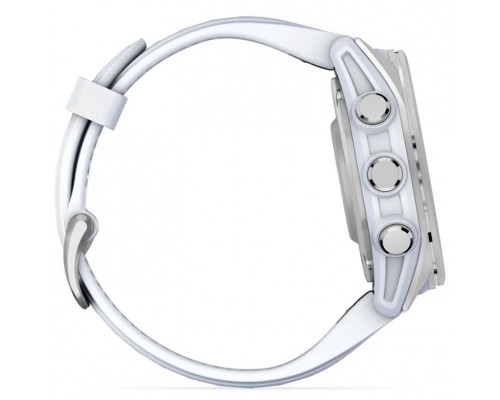 Смарт-часы Garmin Fenix 8 43mm AMOLED Silver Bezel with Whitestone Silicone Band (010-02903-00/06)
