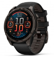 Смарт-часы Garmin Fenix 8 47mm AMOLED Sapphire Carbon Gray DLC Titanium Bezel with Black Silicone Band (010-02904-20/21/29)