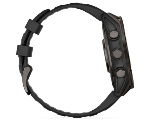 Смарт-часы Garmin Fenix 8 47mm AMOLED Sapphire Carbon Gray DLC Titanium Bezel with Black Silicone Band (010-02904-20/21/29)