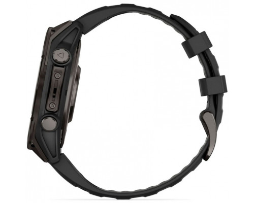 Смарт-часы Garmin Fenix 8 47mm AMOLED Sapphire Carbon Gray DLC Titanium Bezel with Black Silicone Band (010-02904-20/21/29)