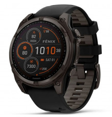 Смарт-часы Garmin Fenix 8 47mm Sapphire Solar Carbon Gray DLC Titanium/Black Silicone Band (010-02906-10/11/70)