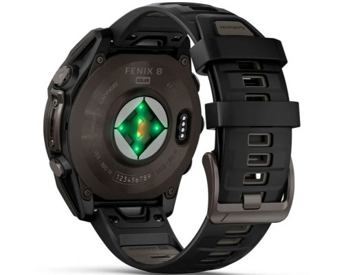 Смарт-часы Garmin Fenix 8 47mm Sapphire Solar Carbon Gray DLC Titanium/Black Silicone Band (010-02906-10/11/70)