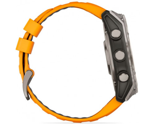 Смарт-часы Garmin Fenix 8 51mm AMOLED Sapphire Titanium Spark Orange/Graphite Silicone Band (010-02905-10/11/53)