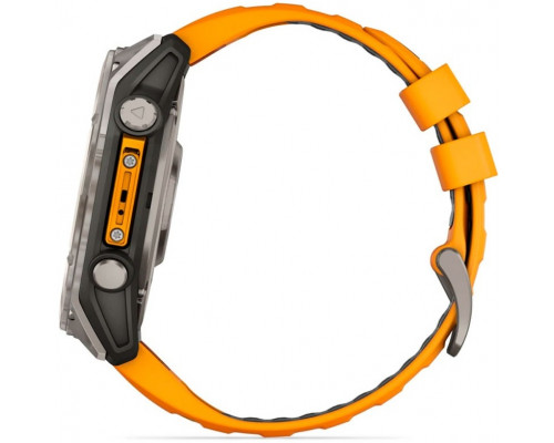 Смарт-часы Garmin Fenix 8 51mm AMOLED Sapphire Titanium Spark Orange/Graphite Silicone Band (010-02905-10/11/53)