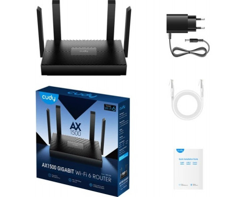 Маршрутизатор Cudy WR1500 Dual-Band Gigabit Wi-Fi 6 Black