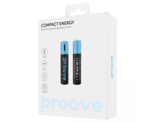 Аккумуляторные батарейки Proove Compact Energy AAA 2 pcs Black (RBCE75010008)