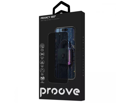 Защитное стекло Proove Privacy 360 Installation Box для iPhone 16 Pro Max (PG360I16PM01)