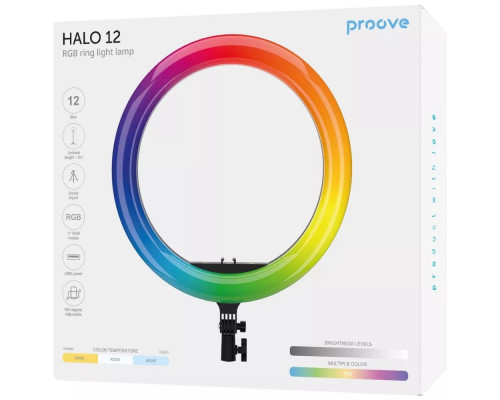 Кольцевая RGB лампа 12см Proove Halo White (PLRL12100401)