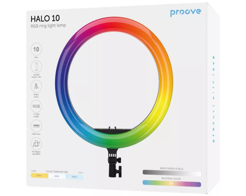 Кольцевая RGB лампа 10см Proove Halo White (PLRL10100401)