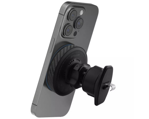 Автомобильный держатель с беспроводной зарядкой Proove Graphite Circle Qi2 15W Black (WHGC15010001)