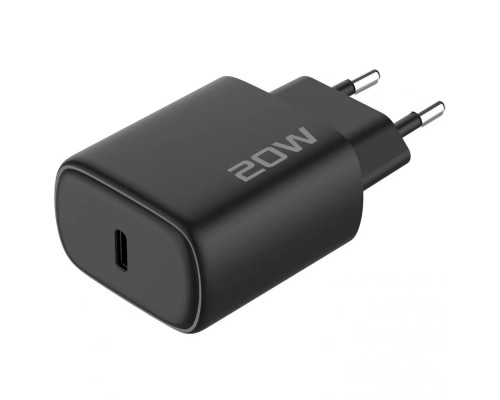 Сетевое зарядное устройство Proove Silicone Power 2 20W (Type-C) + Cable Type-C to Lightning (1m) Black (WCSP22010001)