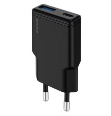 Сетевое зарядное устройство Proove Slender 30W Type-C+USB Black (WCSL30110001)