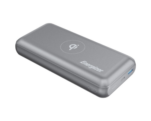 Зовнішній акумулятор Power Bank Energizer QE20007PQ-20000mAh Qi wireless TYPE-C PD Grey
