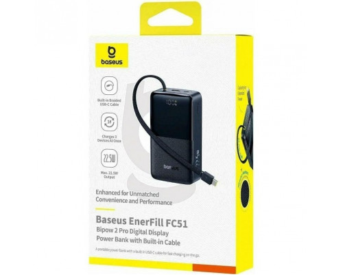 Внешний аккумулятор Power Bank Baseus Bipow 2 Pro 30000mAh 22.5W Black (E0028100)