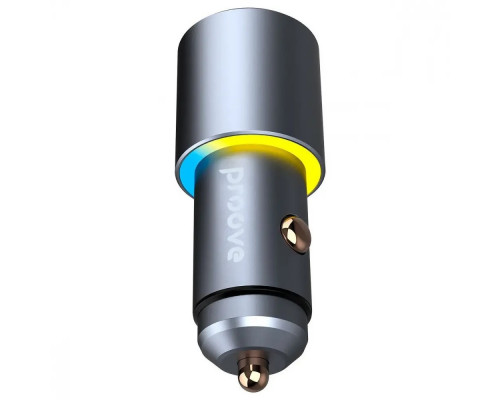 Автомобільний зарядний пристрій Proove Double Energy 50W 2Type-C Metal Gray (ACDE50022206)
