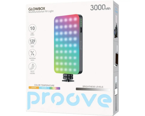 Портативный LED Видеосвет Proove GlowBox Black (PLGB00010001)