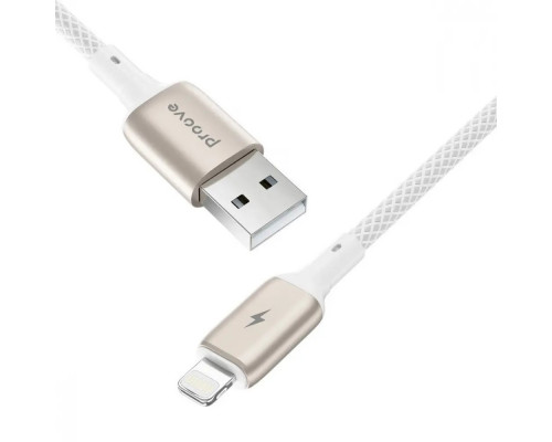 Кабель Proove Dense Metal Lightning 2.4A (1m) White (CCDM20001102)
