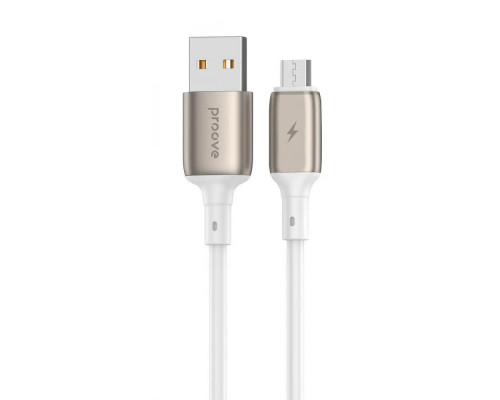 Кабель Proove Flex Metal USB to Micro 2.4A (1m) White (CCFM20001302)