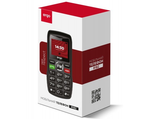 Смартфон Мобильный телефон Ergo R182 Dual Sim Black