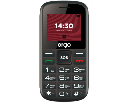 Смартфон Мобильный телефон Ergo R202 Dual Sim Black