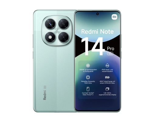 Смартфон Xiaomi Redmi Note 14 Pro 5G 12/512GB Coral Green