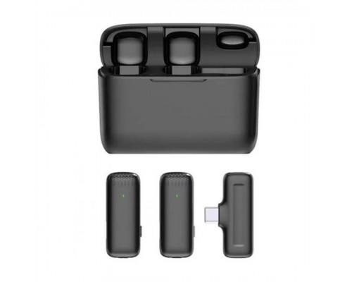 Петличний мікрофон бездротовий J13 Lightning Black